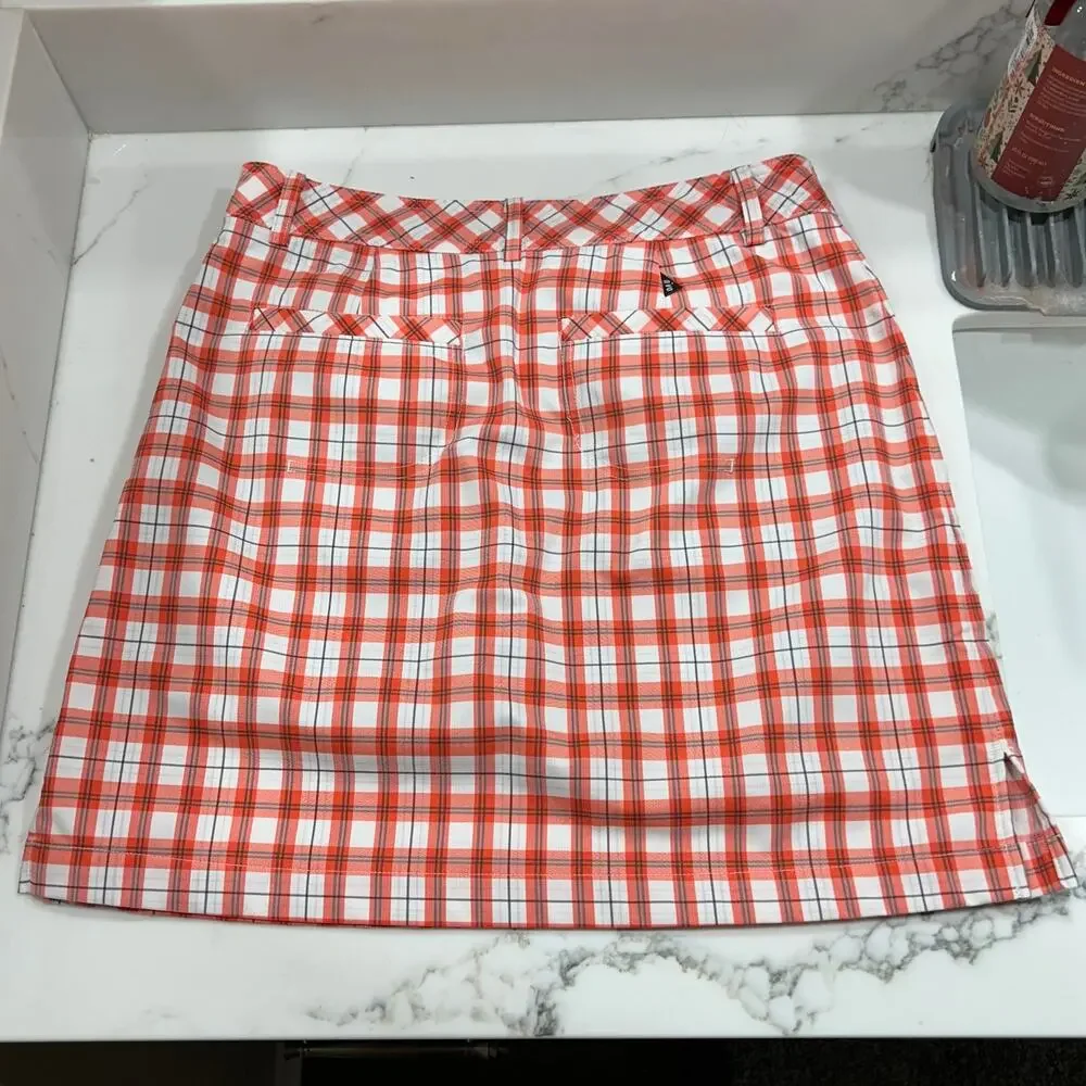 N’VO by Lanctot Plaid Golf Skort Built-In Shorts Zipper Pockets Women’s 4 - Picture 5 of 14